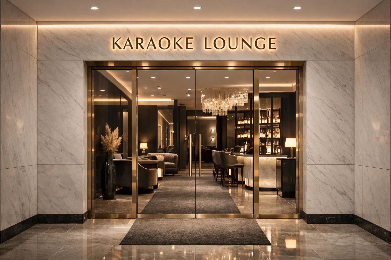 강서노래방 세련된 입구